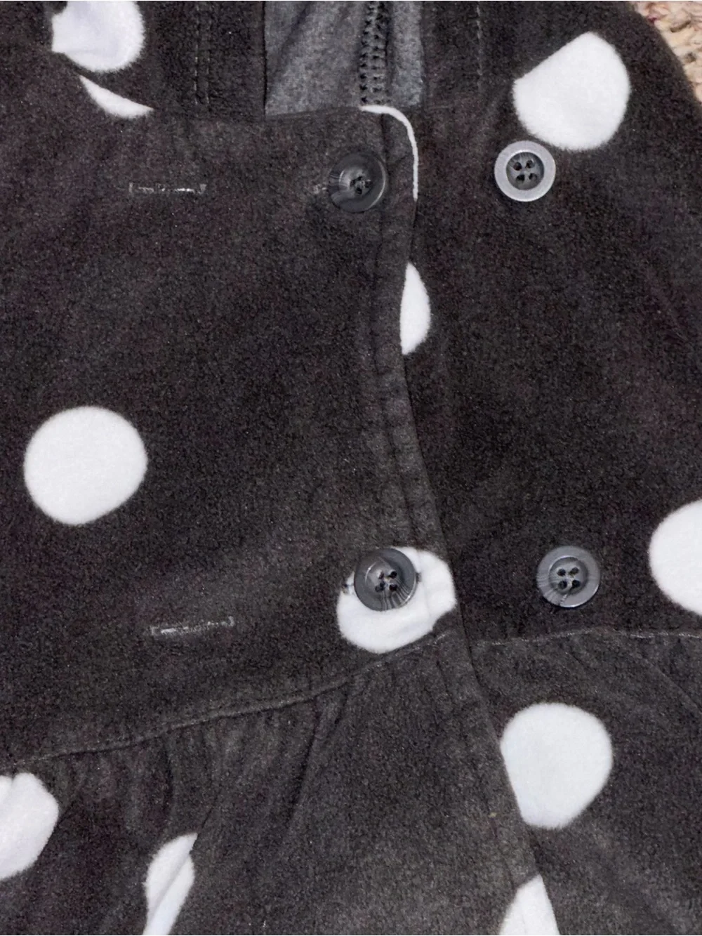 Girls toddler size 18 month coat jacket Carter's Polka Dot Hooded Pea Coat